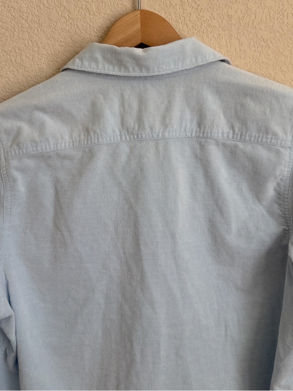 Tommy Bahama Coasta Corduroy Shirt Blue Women’s Size M Plaid Trim Cotton Stretch - Picture 10 of 10